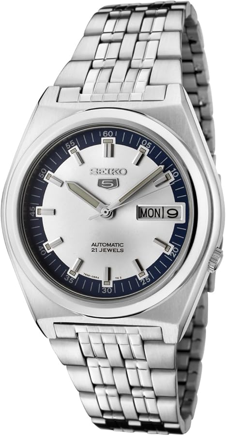 Seiko Men's SNK645K 5 Automatic Silver Dial Stainless Steel Watch