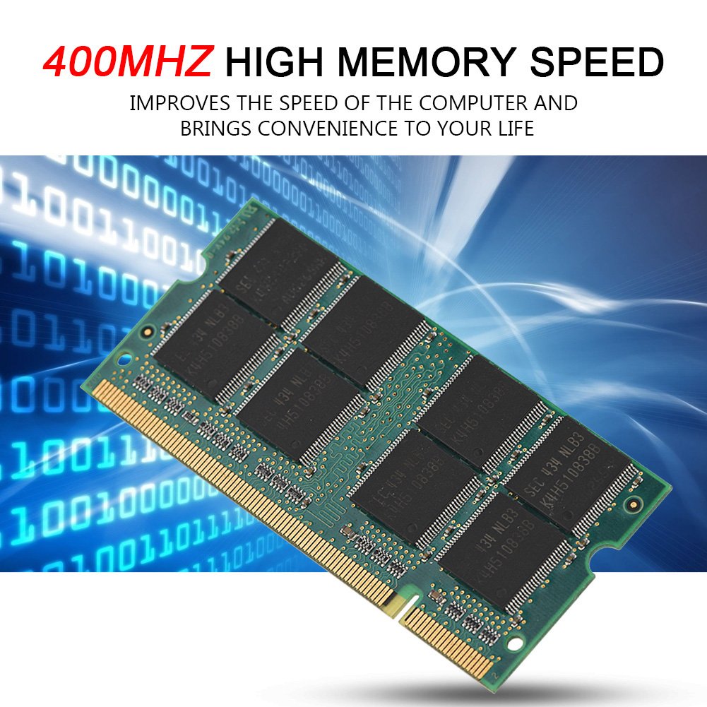PC Memory Module, DDR1 1GB 400MHz 200Pin Memory for PC3200 Laptop