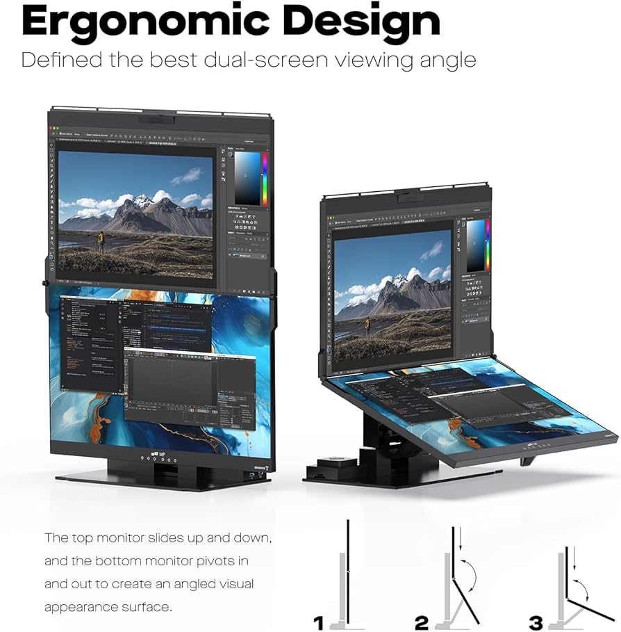 Amazon.com: Mobile Pixels Geminos T (2 x 24 inch) Dual Stacked