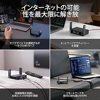 Amazon.co.jp: GL.iNet GL-BE3600 (Slate 7) Wi-Fi 7 トラベルルーター