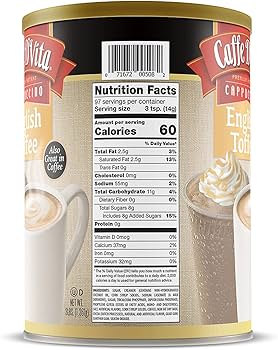 Amazon.com : Caffe D'Vita English Toffee Cappuccino Mix - Instant