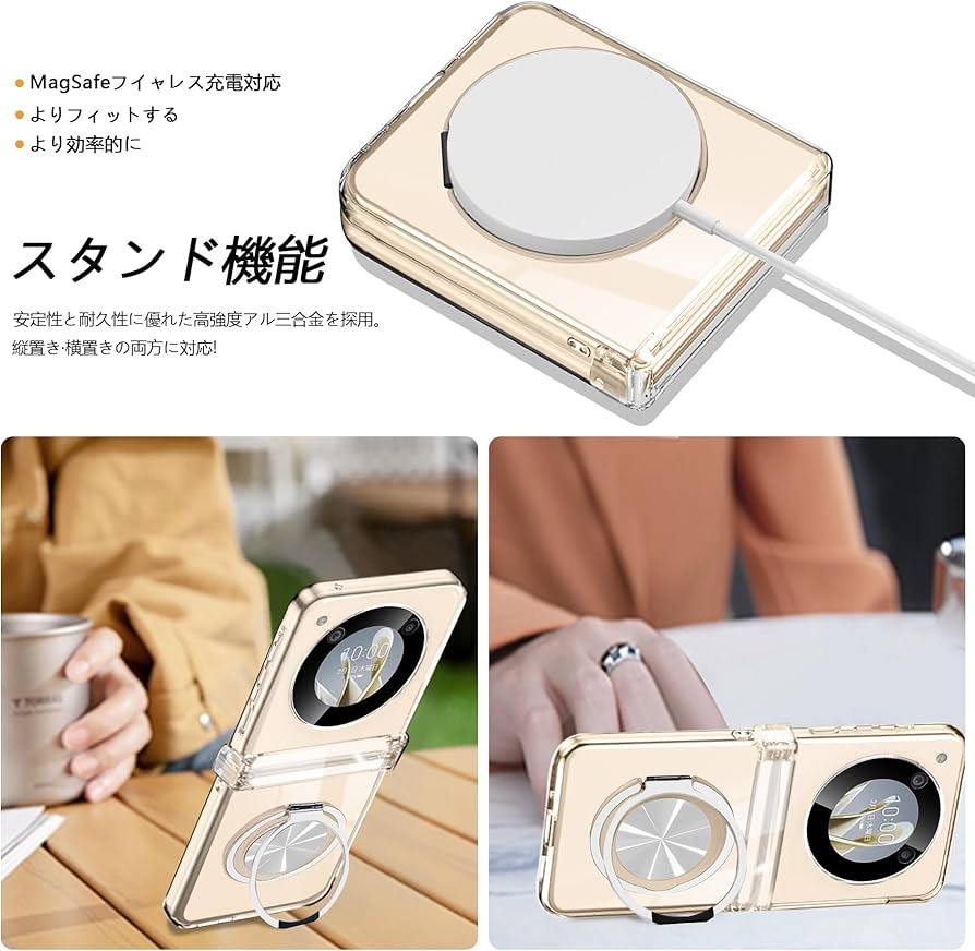 Amazon.co.jp: PAILAIMEN ZTE Libero Flip 5G ケース クリア リング