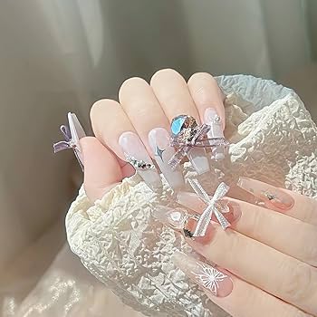 Amazon.co.jp: ネイルパーツレース ボウ ネイル チャーム 48 個、8 色