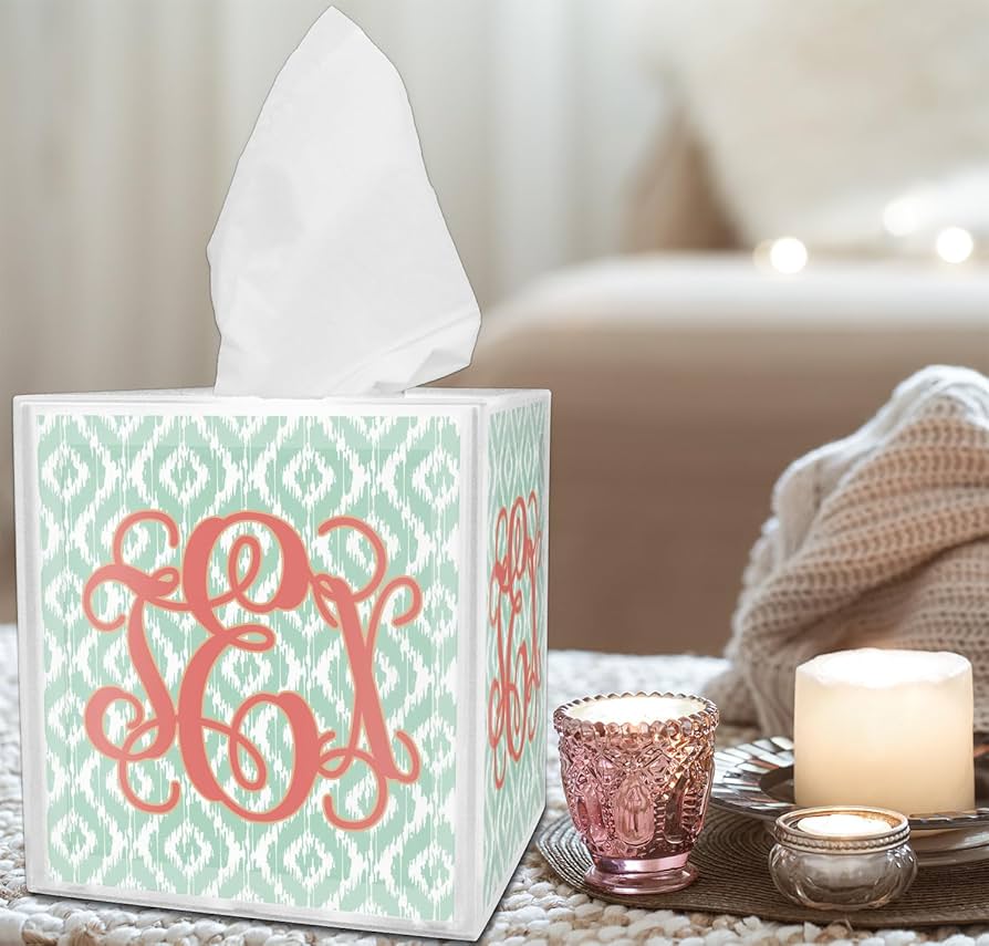 Amazon.com: RNK Shops Personalized Monogram Tissue Box Cover