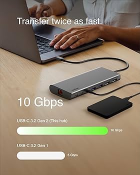 Belkin Universal USB-C 8-in-1 Dual Display Core Hub with 4K Dual