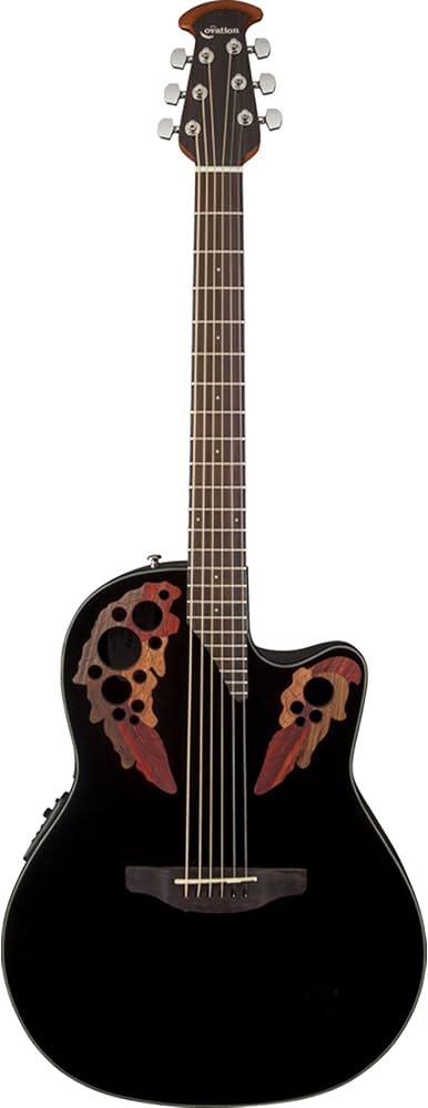 Amazon.com: Ovation CE44-5 Acoustic-Electric Guitar, Black