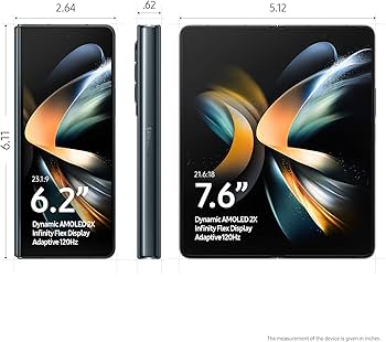 Amazon.com: SAMSUNG Galaxy Z Fold 4 Cell Phone, Factory Unlocked