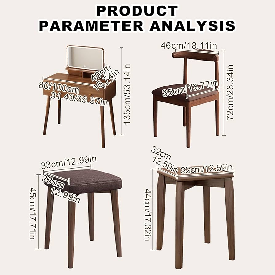 Amazon｜寝室のドレッシングルーム用の木製メイクアップデスク 化粧台