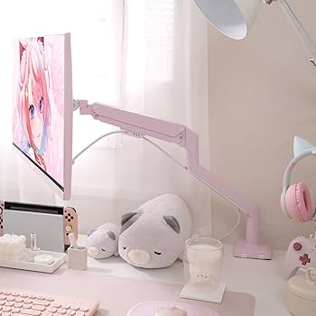 Amazon.co.jp: Pixio PS1S Wave Pastel Pink モニターアーム シングル