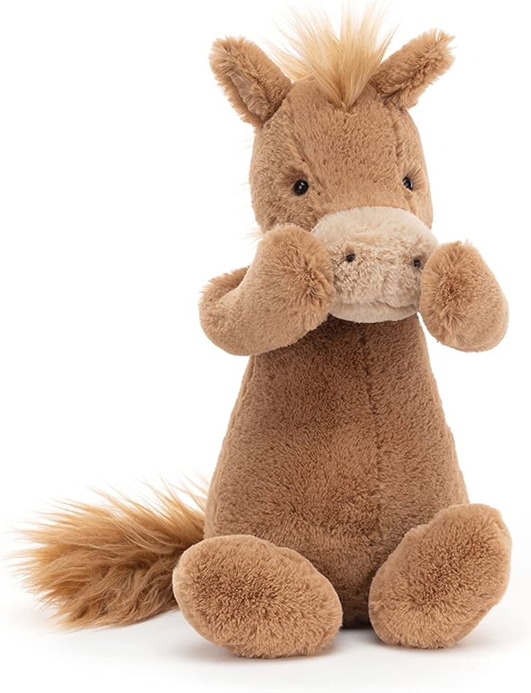 Amazon.co.jp: Jellycat バッシュフル ポニー 動物のぬいぐるみ 馬 M