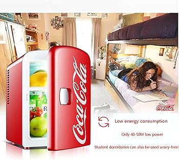Amazon | ミニ冷蔵庫、カウンタートップ冷蔵庫、コカコーラカー冷蔵庫