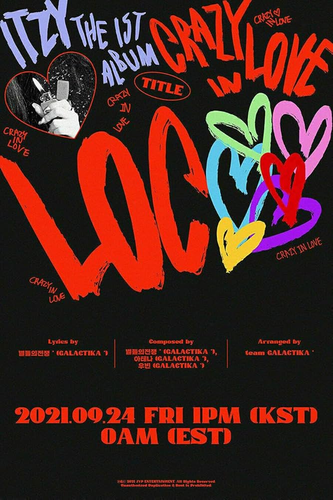 ITZY - ITZY CRAZY IN LOVE 1st Album [ YUNA ] Ver. 1ea CD+64p Photo