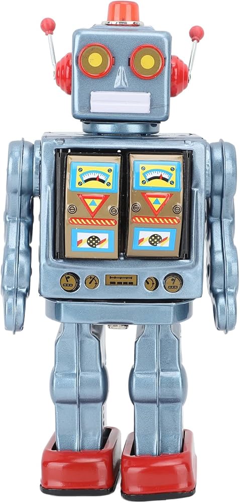 Amazon.co.jp: - ブリキのロボット玩具、レトロな電動回転アクション