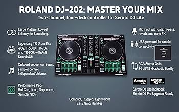 Amazon.com: Roland DJ-202 DJ Controller Bundle with Case