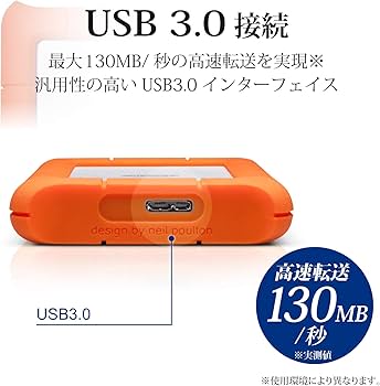 Amazon | LaCie ラシー ポータブルHDD ハードディスク 1TB Rugged Mini