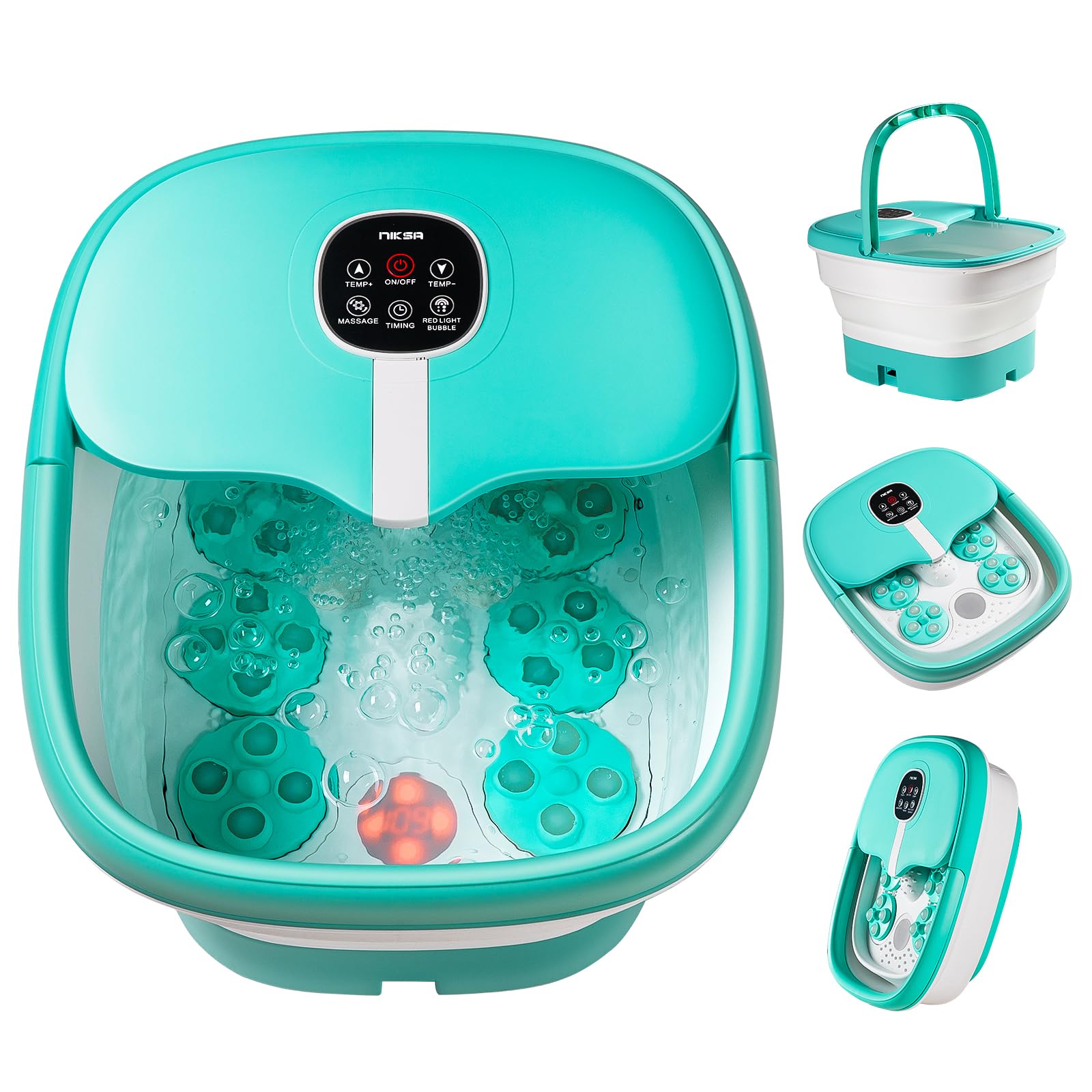 Amazon.com: Niksa Collapsible Foot Spa Bath Massager with Heat