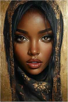 Amazon.co.jp: YITOEO(イトエオ) アフリカ黒人女性 キャンバスウォール