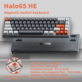Amazon | nuphy Halo65 HE 磁気スイッチ ゲーミングキーボード