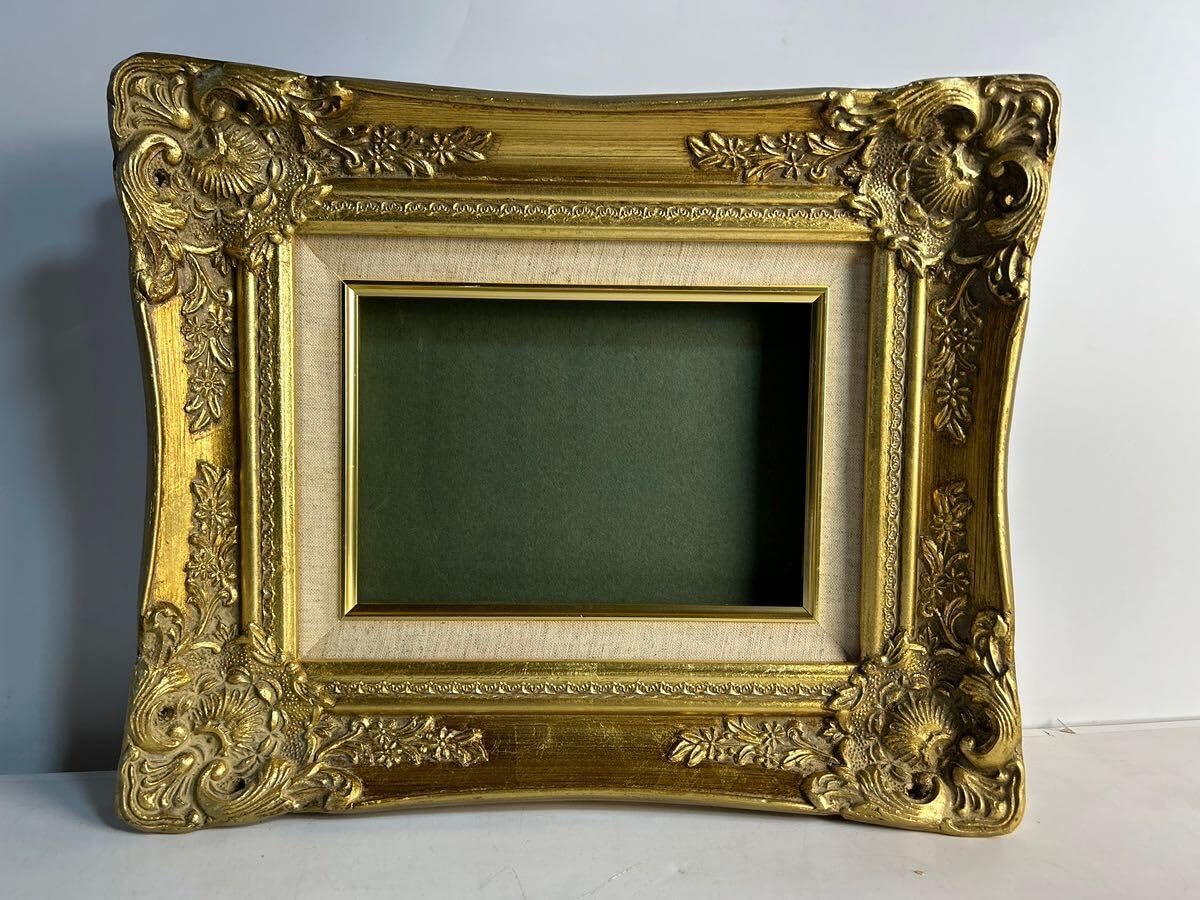 アンティーク額縁、油彩、10号相当、ゴールド、フランス、装飾、アート