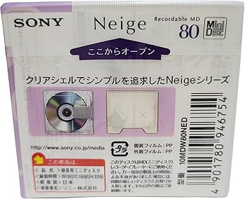 Amazon | SONY 10MDW80NED ミニディスク 80分10枚組 | Sony | MDディスク