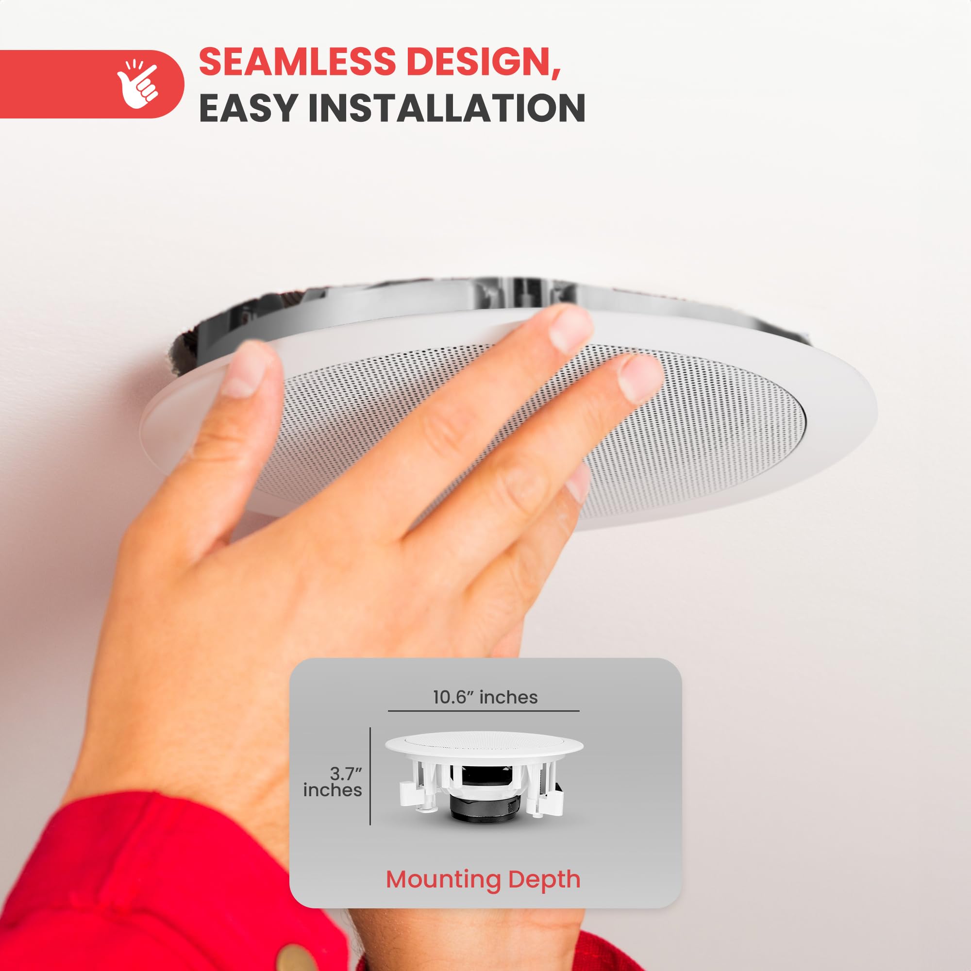 Amazon | 【Pyle 壁・天井埋込式 2WAYマウントスピーカー 20cm (2個