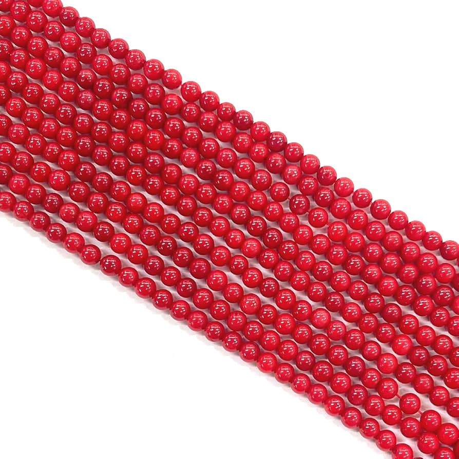 Amazon.co.jp: 海竹珊瑚 赤珊瑚 2mm 1連 約38cm 天然材料使用 天然石