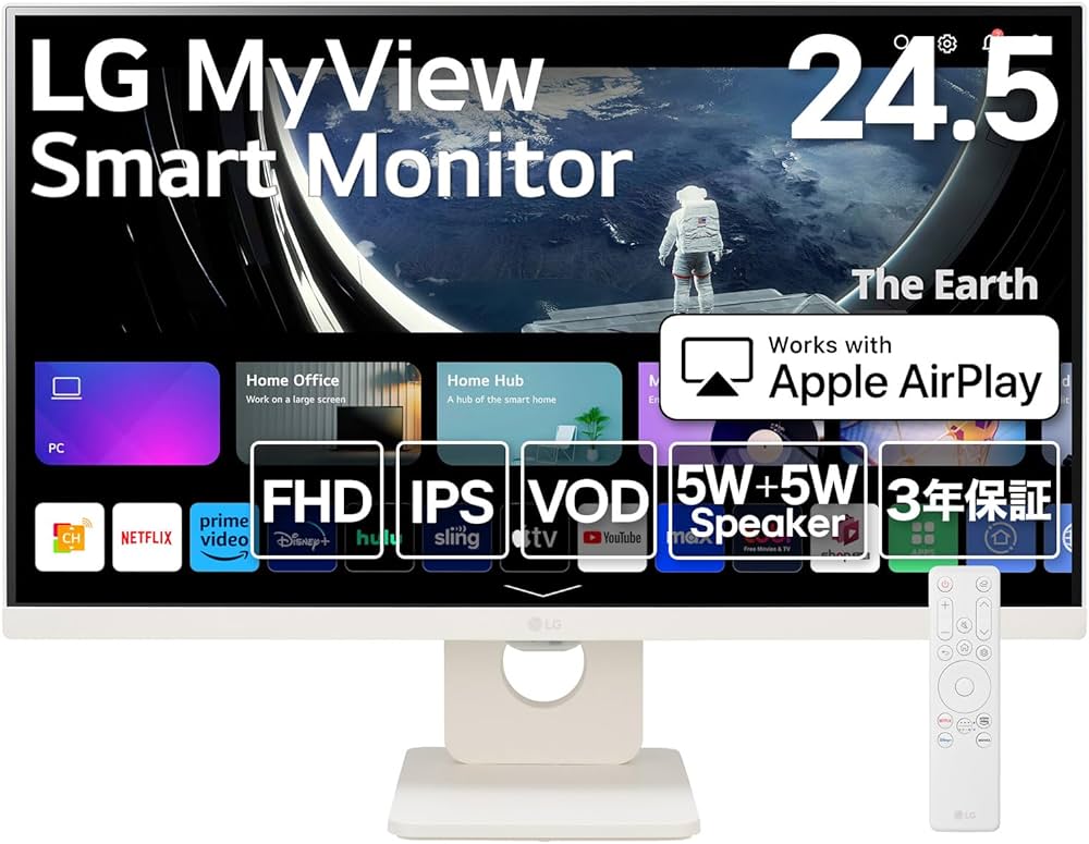 Amazon.co.jp: LG スマートモニター / 25SR50F-W/MyView Smart Monitor