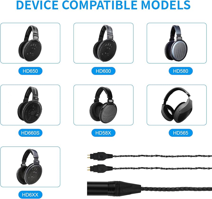 Amazon | Toxaoii 4ピン XLR バランス交換用コード ゼンハイザー HD6XX