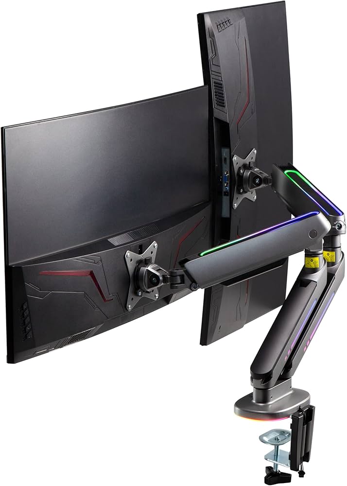 Amazon.co.jp: AVLT ゲーミングモニターアーム 2画面 デュアル 灰色