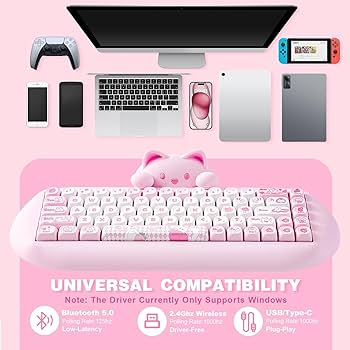 Amazon.com: YUNZII C68 Wireless Mechanical Keyboard,65% Layout,Hot