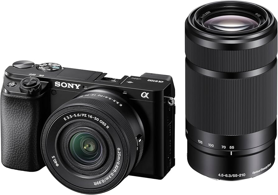 Amazon.com : Sony Alpha a6100 w/ 16-50mm + 55-210mm,Black