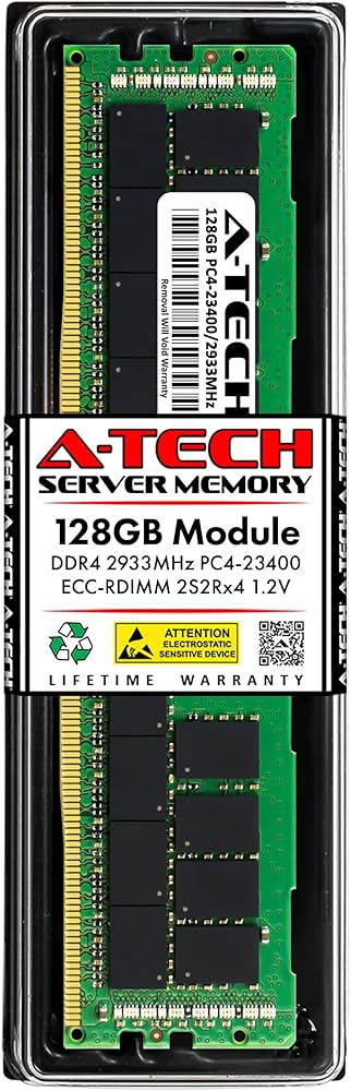 A-Tech 128GB DDR4 2933MHz PC4-23400 ECC RDIMM 4Rx4 (3DS 2S2Rx4