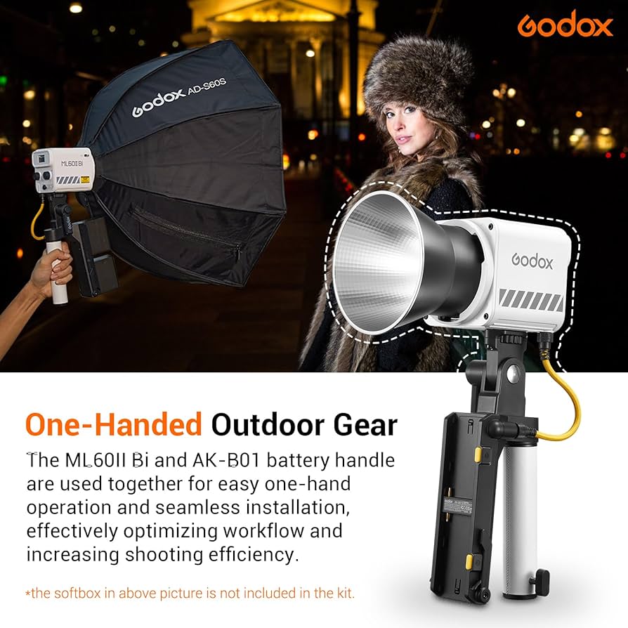 Amazon.com : Godox ML60IIBi Bi-Color LED Video Light,70W Portable