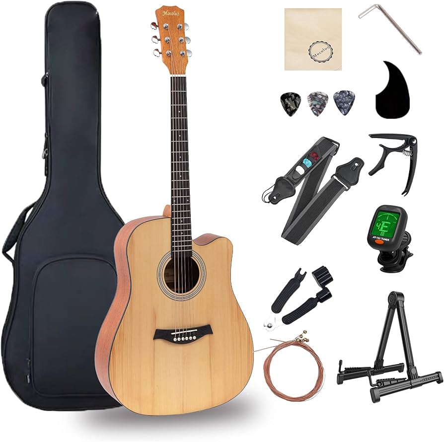 Amazon | Mocoluz アコースティックギター セット 41インチ マホガニー