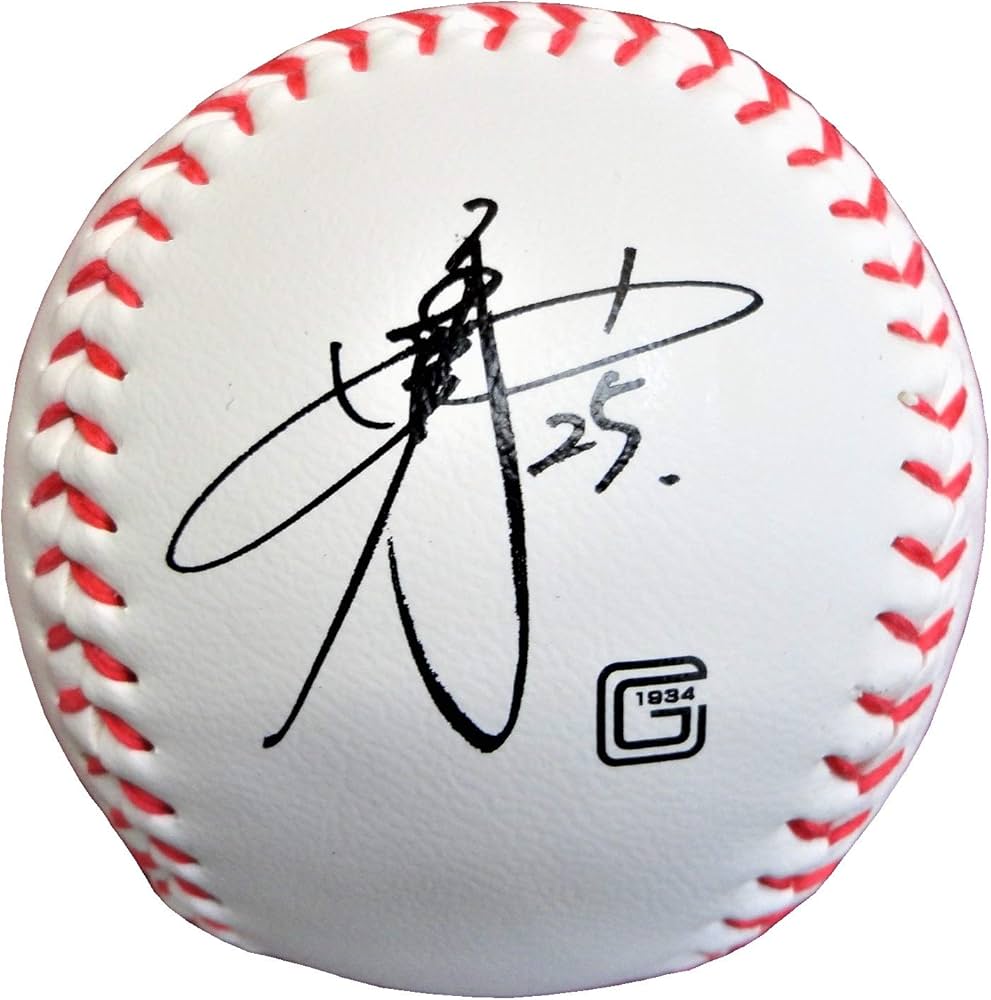 Amazon | ジャイアンツ #25岡本 サインボール（プリント） | GIANTS