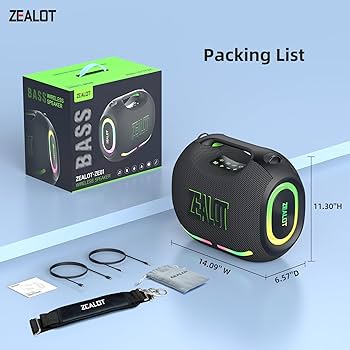 Amazon.com: ZEALOT ZE01 Portable Bluettoth Speaker,120W Powerful