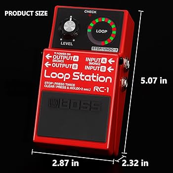 Amazon.com: Boss RC-1 Loop Station Bundle with Gearlux Power