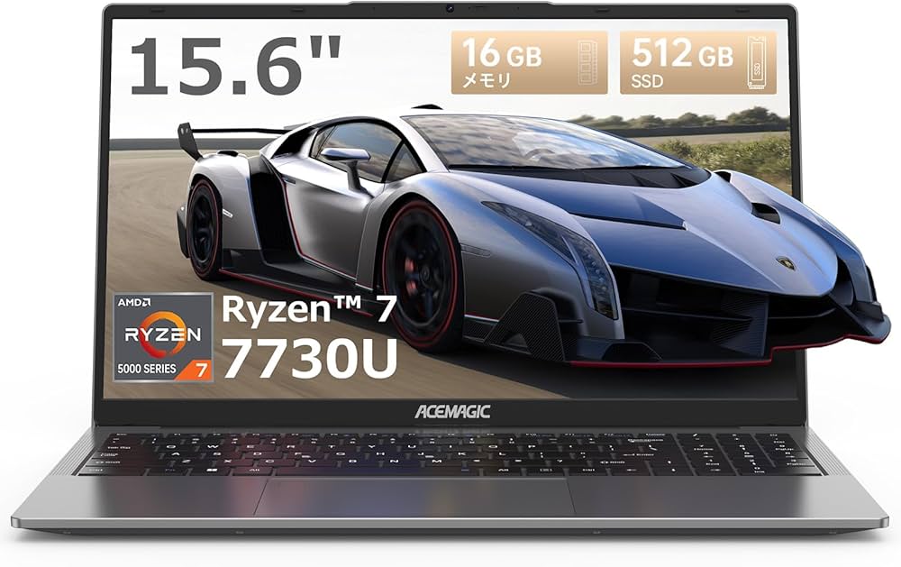 Amazon.co.jp: ACEMAGIC ノートパソコン Ryzen 7 7730U ノートPC 最大