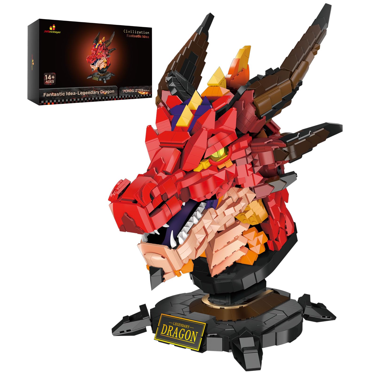 Amazon.com: JMBricklayer Dragon Set for Adults 70105, Cool Animals