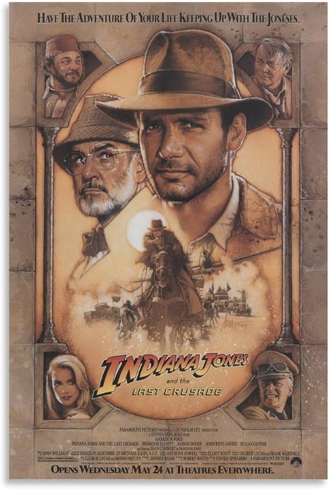 Amazon.co.jp: インディジョーンズと最後の聖戦映画ポスターハリソン