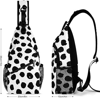 Amazon.co.jp: ボディバッグ 黒い 水玉 ドット柄 (2) ショルダーバッグ