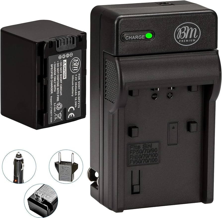 Amazon.com : BM NP-FV70 Battery and Charger for Sony FDR-AX700