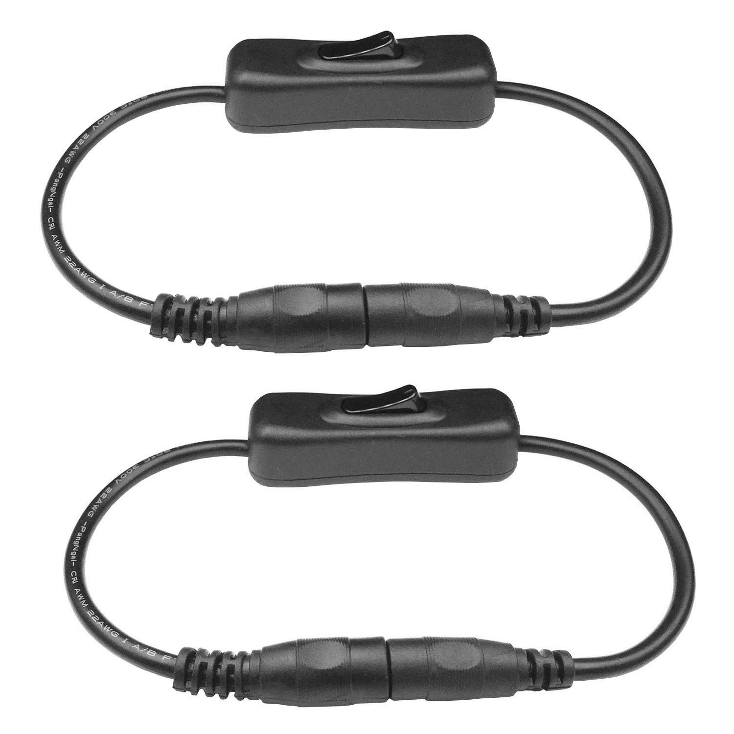 Amazon.co.jp: LitaElek DC 12Vインラインスイッチ5.5mmx2.1mmオス