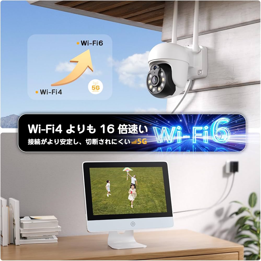 Amazon.co.jp: 【500万画素・360°全方位追尾 】防犯カメラ ワイヤレス