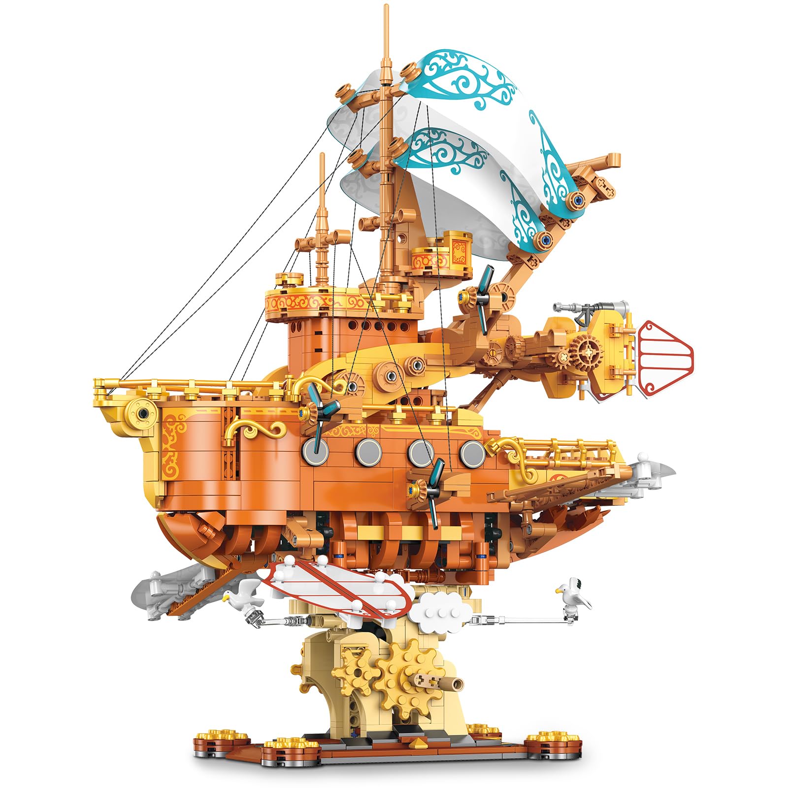 Amazon.com: Brihappen Pirate Ship Building Blocks Set for Adults