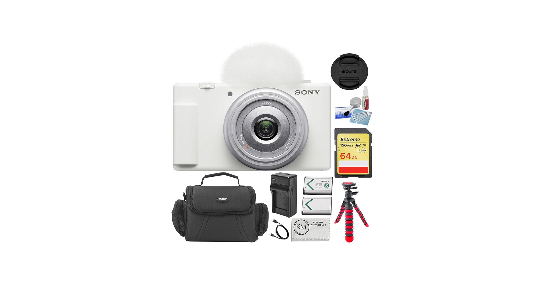 Amazon.com : Sony ZV-1F Vlogging Camera | White Bundle with 64GB
