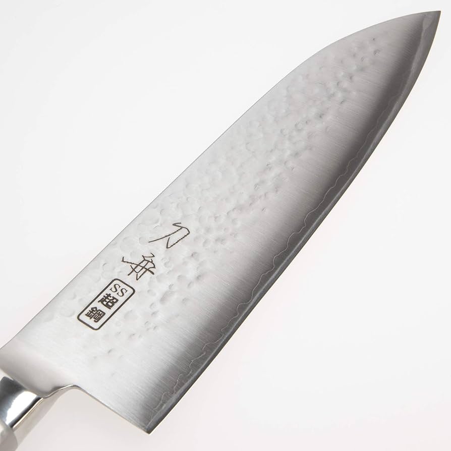 Amazon｜刀舟技研 三徳 包丁 (右利き用) 180mm 「 刀舟 鎚目モナカ