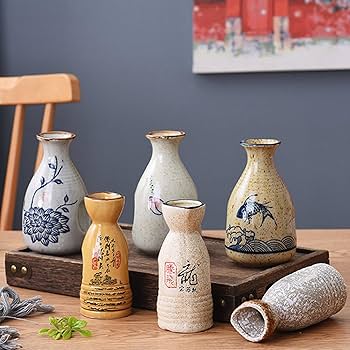 Amazon.co.jp: 酒器セット 5点セット 陶磁器製 徳利 おちょこ お猪口