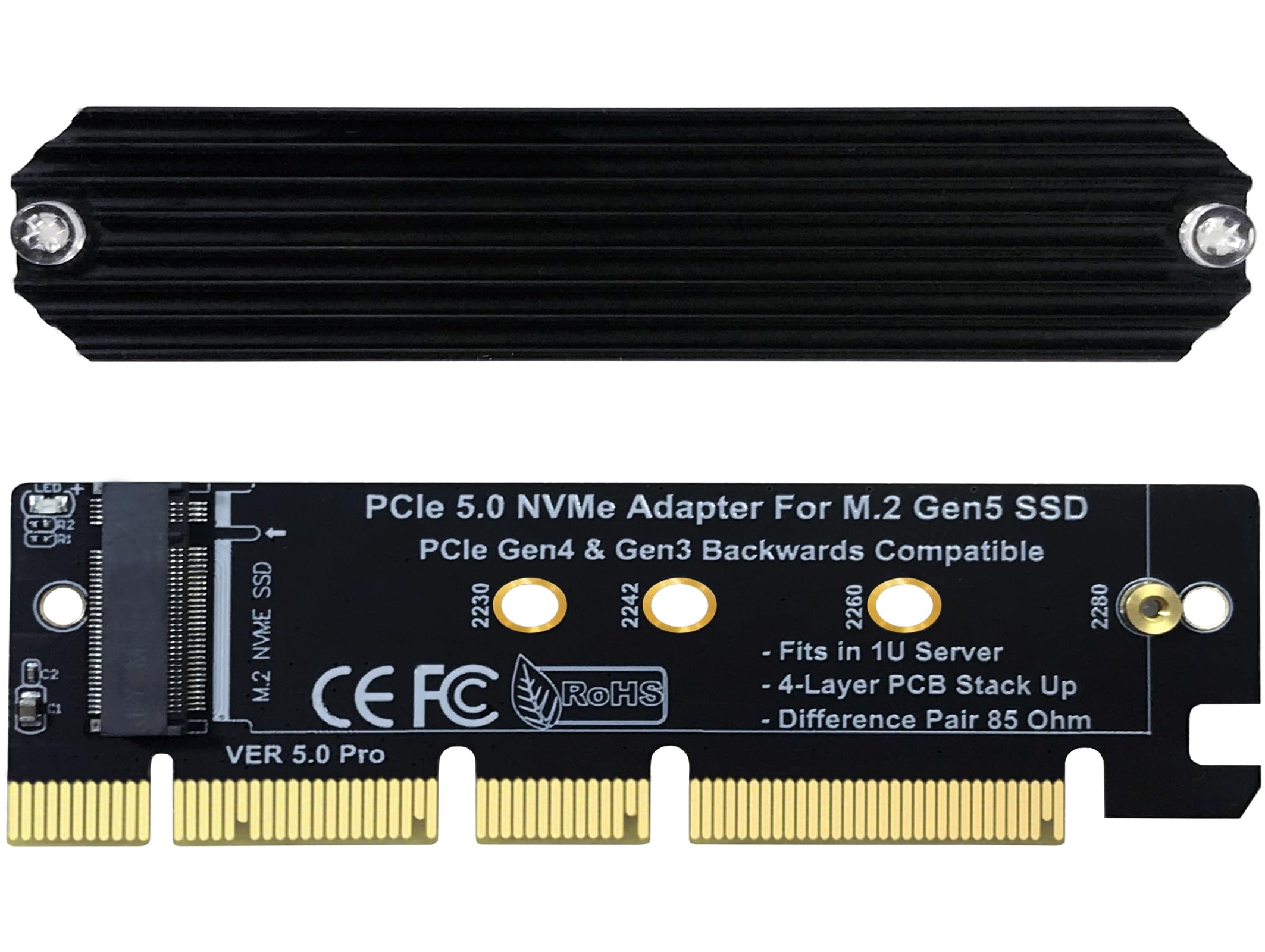 Amazon.co.jp: PCIe 5.0 M.2 NVMe アダプター拡張カード PCIe5 Gen5