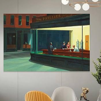 Amazon.co.jp: Edward Hopperエドワード・ホッパー絵画作品（ナイト